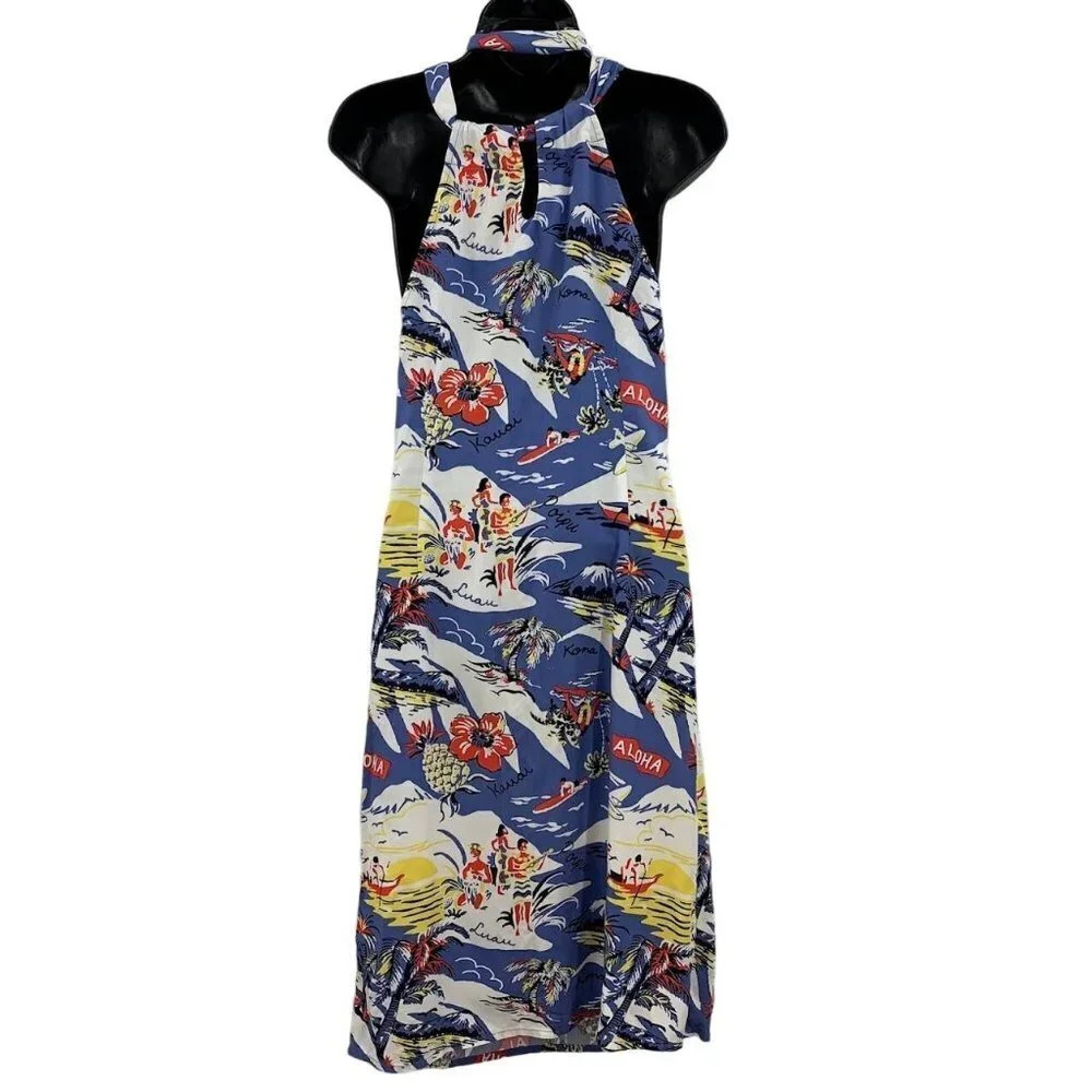 Tommy Bahama Women's Relax Aloha Hawaii Floral Tropical Halter Dress Size XXS - Picture 2 of 8